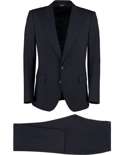 Dolce & Gabbana Sicilia Wool Two-pieces Suit - Blue