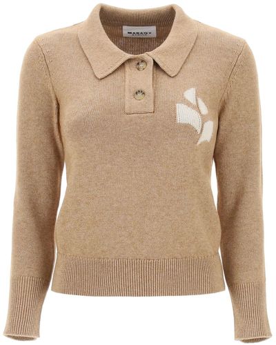 Isabel Marant Isabel Marant Etoile Nolan Polo-inspired Sweater - Natural