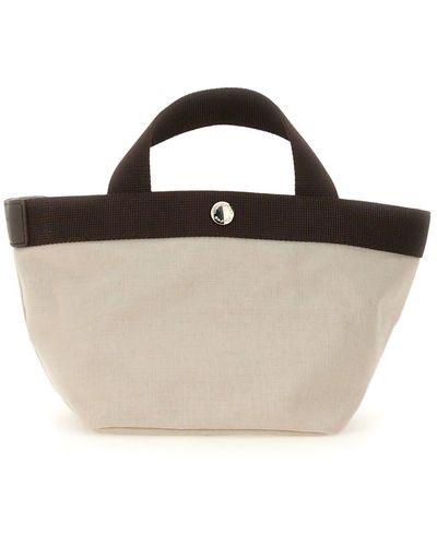 Herve Chapelier Small Shopping Bag - Brown