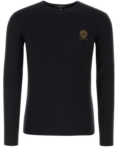 Versace Cotton Stretch T-Shirt - Black