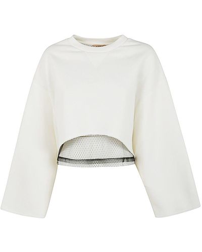 N°21 Cropped Sweatshirt - White