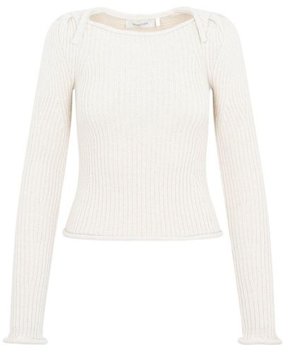 Max Mara Valico Long-sleeved Sweater - White