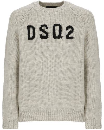 DSquared² Wool Sweater - Gray
