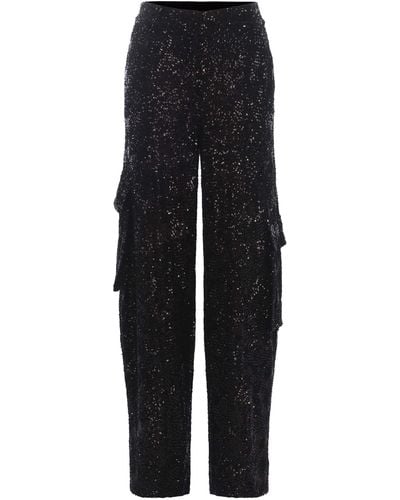ROTATE BIRGER CHRISTENSEN Trousers Rotate Made With Sequins - Black