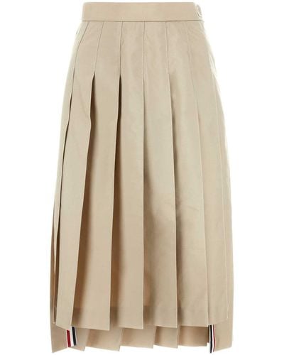 Thom Browne Cappuccino Jersey Skirt - Natural