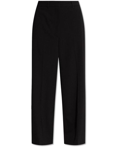 Stella McCartney Wool Pleat-front Pants, - Black
