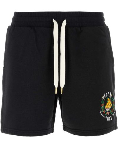 Casablancabrand Cotton Bermuda Shorts - Black