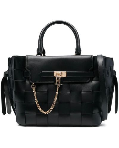 MICHAEL Michael Kors Lg Belted Satchel Bag - Black