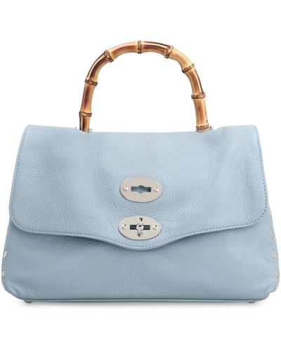Zanellato Postina S Pebbled Leather Handbag - Blue