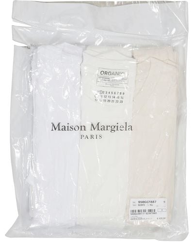 Maison Margiela Tri-Pack T-Shirt Set - White