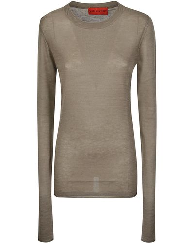 Wild Cashmere Extra Long Sleeve G/neck Sweater - Gray