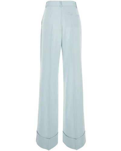 ANDAMANE Light Straight Pants With Pinces - Blue