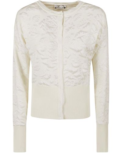 Blumarine Crop Concealed Jacket - White