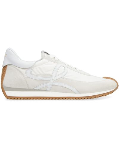 Loewe Flow Runner Nylon And Suede Sneakers - White