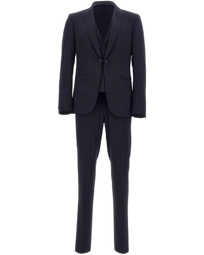Corneliani Three-Piece Fresh Wool Blend Suit - Blue