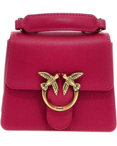 Pinko Micro Love Bag With Top Handle - Red