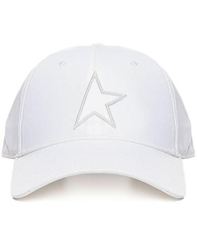 Golden Goose White Baseball Cap With Star