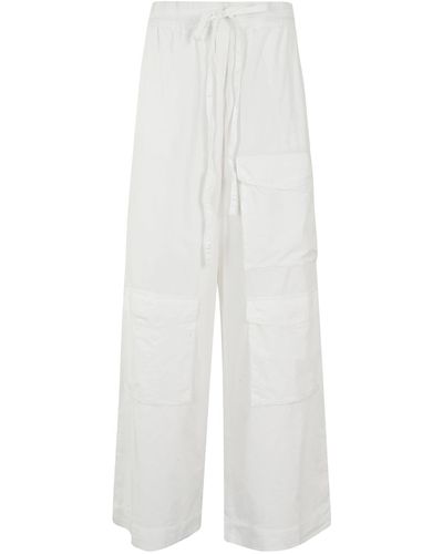 Essentiel Antwerp Fopy Cargo Pocket Trousers - White