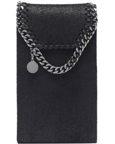 Stella McCartney Stitched-Trim Chain-Linked Phone Case - Black
