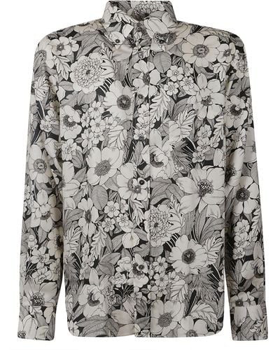 Tom Ford Floral Printed Shirt - Gray