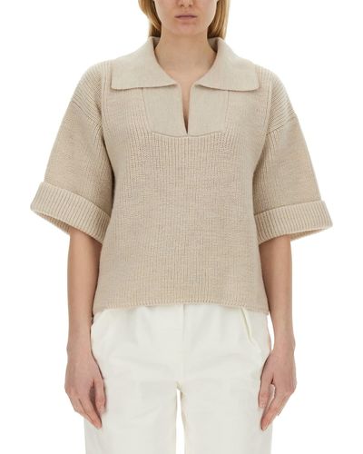 Margaret Howell Knitted T-shirt - Natural