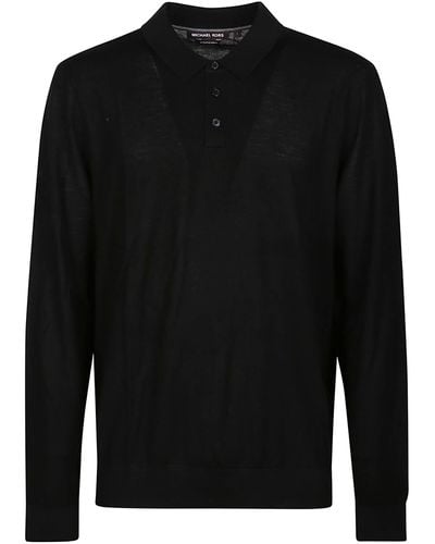 Michael Kors Core Long Sleeve Polo Shirt - Black