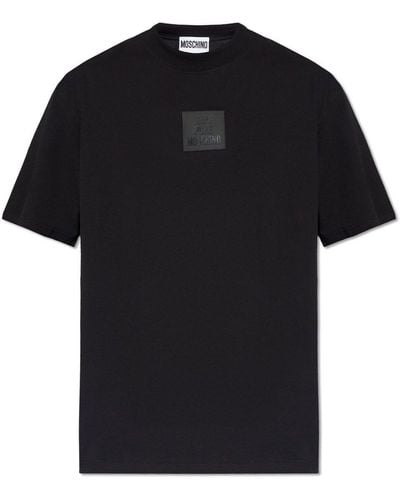 Moschino Logo Patch Crewneck T-Shirt - Black