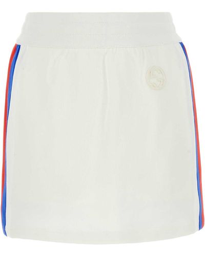 Gucci Jersey Mini Skirt - White