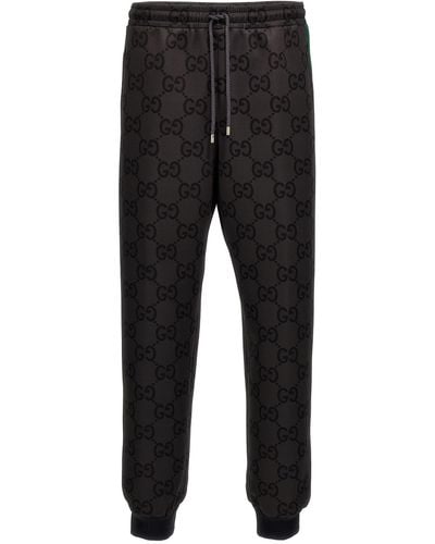 Gucci Jumbo Gg Sweatpants - Black