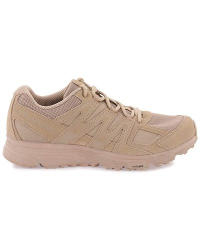 Salomon X Mission 4 Suede Sneakers - Brown