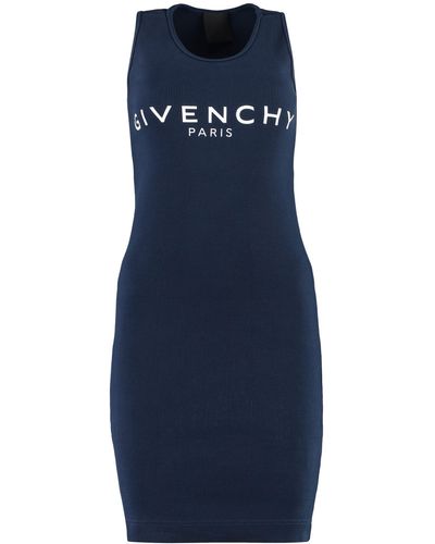 Givenchy Logo Cotton Dress - Blue