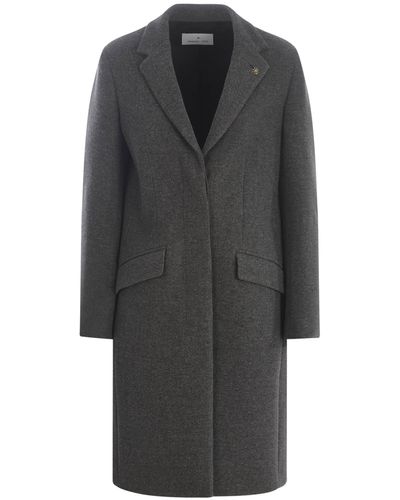 Manuel Ritz Single-Breasted Coat - Grey