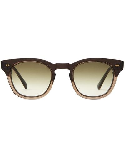 Mr. Leight Hanalei Ii S Black Tar-antique Gold/elm Sunglasses - Metallic