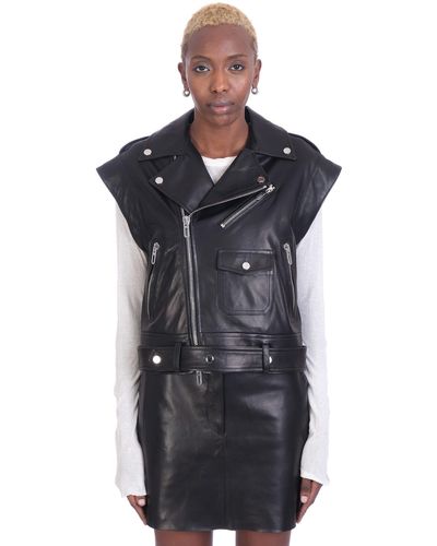 DROMe Leather Jacket In Leather - Black