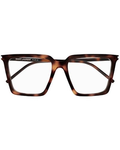 Saint Laurent Square Frame Glasses - Black