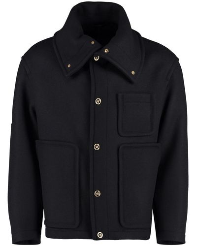 Versace Wool Blend Jacket - Black