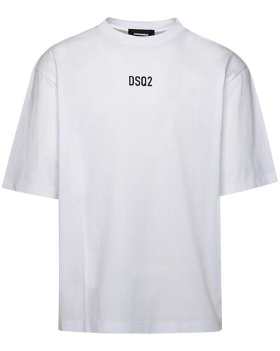 DSquared² White Cotton T-shirt