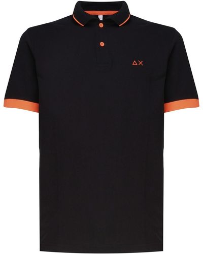 Sun 68 Polo T-Shirt - Black