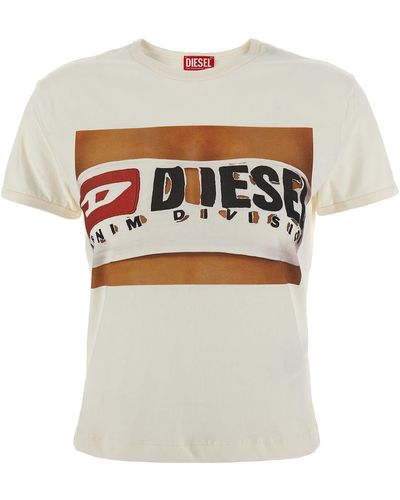 DIESEL T-uncutie-long T-shirt - White