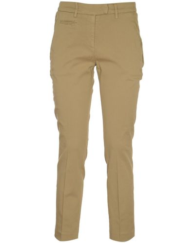 Dondup Button Fitted Trousers - Natural