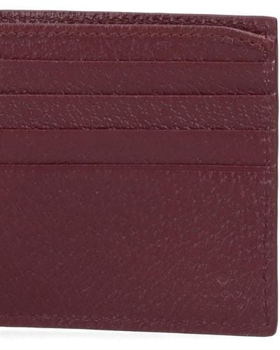 Gucci Bi-Fold Wallet With Gg Detail - Purple