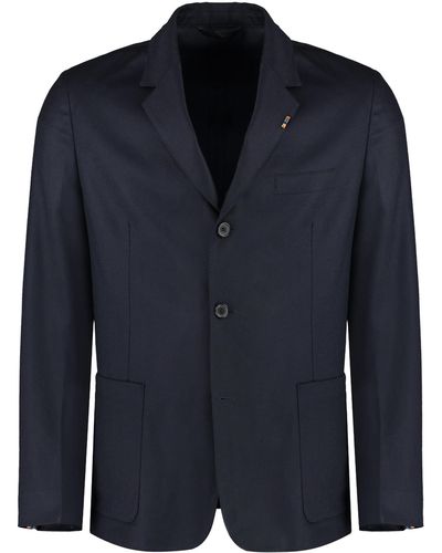 Paul Smith Wool-cashmere Blend Two-button Blazer - Blue