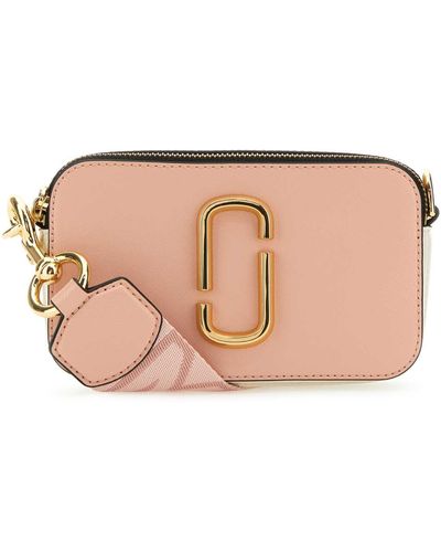 Marc Jacobs Leather The Snapshot Crossbody Bag - Pink
