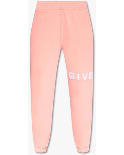 Givenchy Loose-fit Logo-patch Pants - Pink