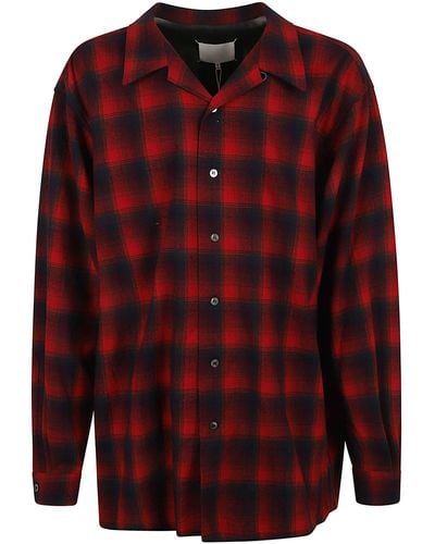 Maison Margiela Checked Buttoned Shirt - Red