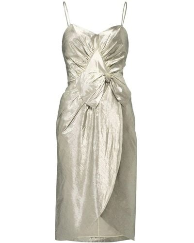 Maison Margiela Lurex Fabric Knee-length Dress - Natural