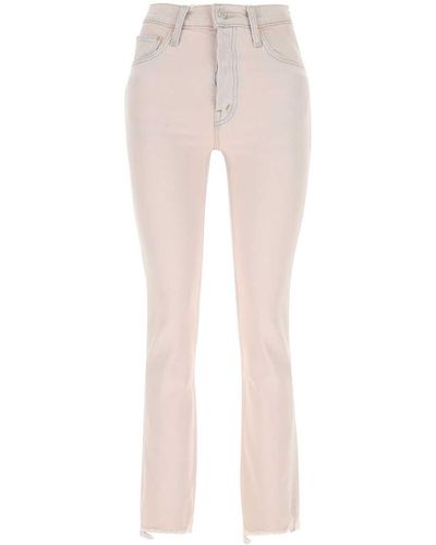 Mother Light Stretch Denim Tomcat Jeans - White