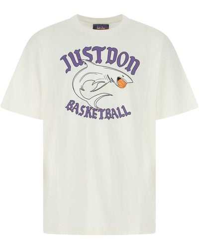 Just Don White Cotton Oversize T-shirt