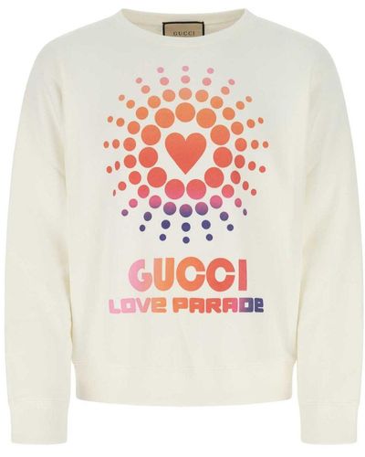 Gucci Logo-print Cotton Sweatshirt - White