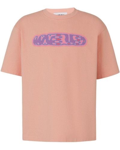 Ambush Logo Printed Crewneck T-shirt - Pink